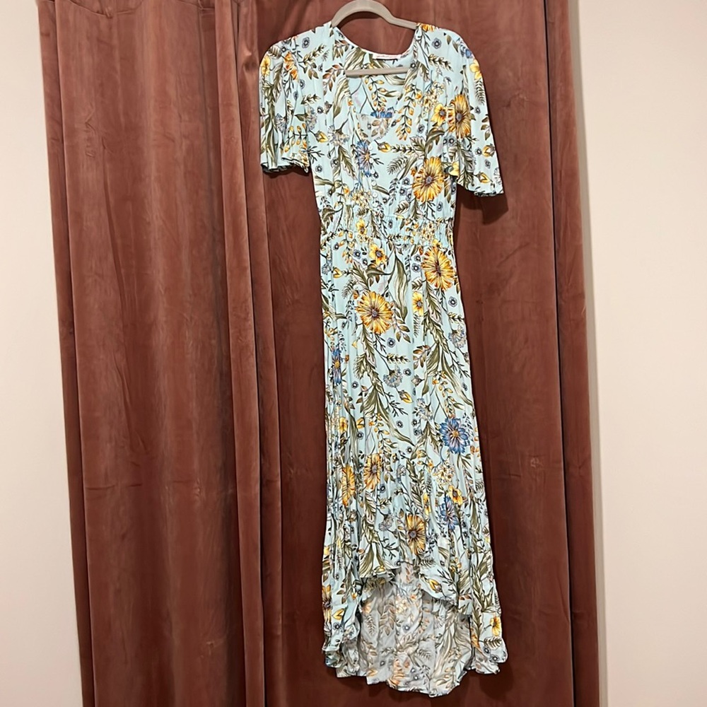 Petal and pup floral high low dress